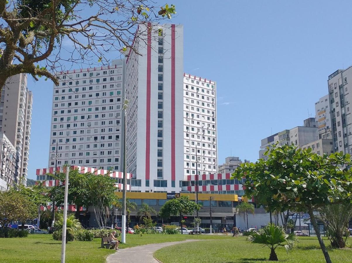 Apto Em Santos, Condominio Frente Ao Mar, Garagem, Internet 250Mb, Wifi E Netflix Gratis, Smart Tv, 1 Dorm 산토스 외부 사진
